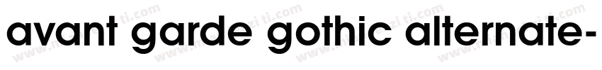 avant garde gothic alternate字体转换